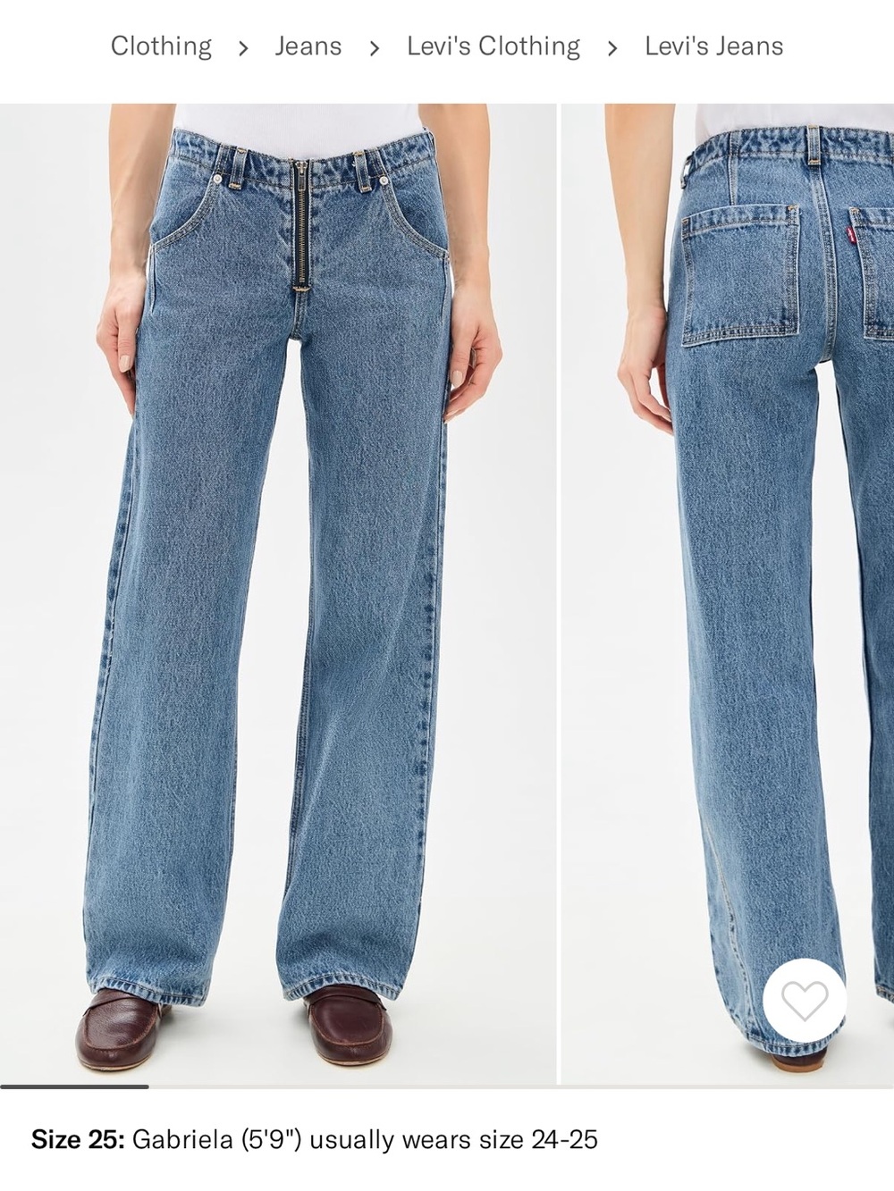 Levi's Low Loose Zipper Jeans